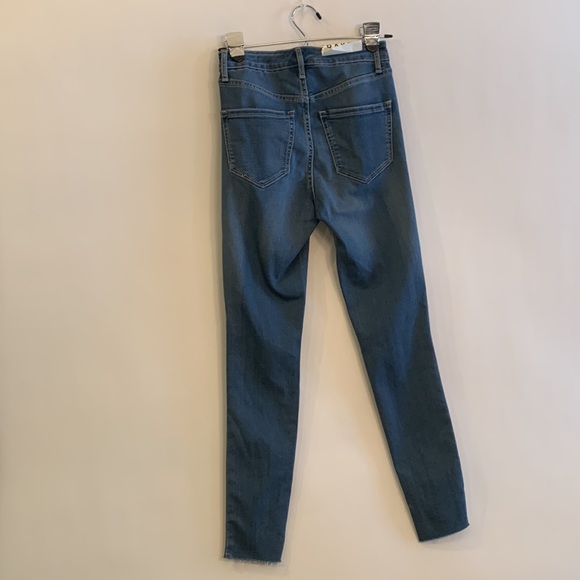 Frayed Jeans Downtown frayed distressed high rise skinny jeans size 0/25 - Picture 2 of 12